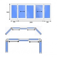 Схема №9. Балкон в новых панельных домах в наличии в Витебске